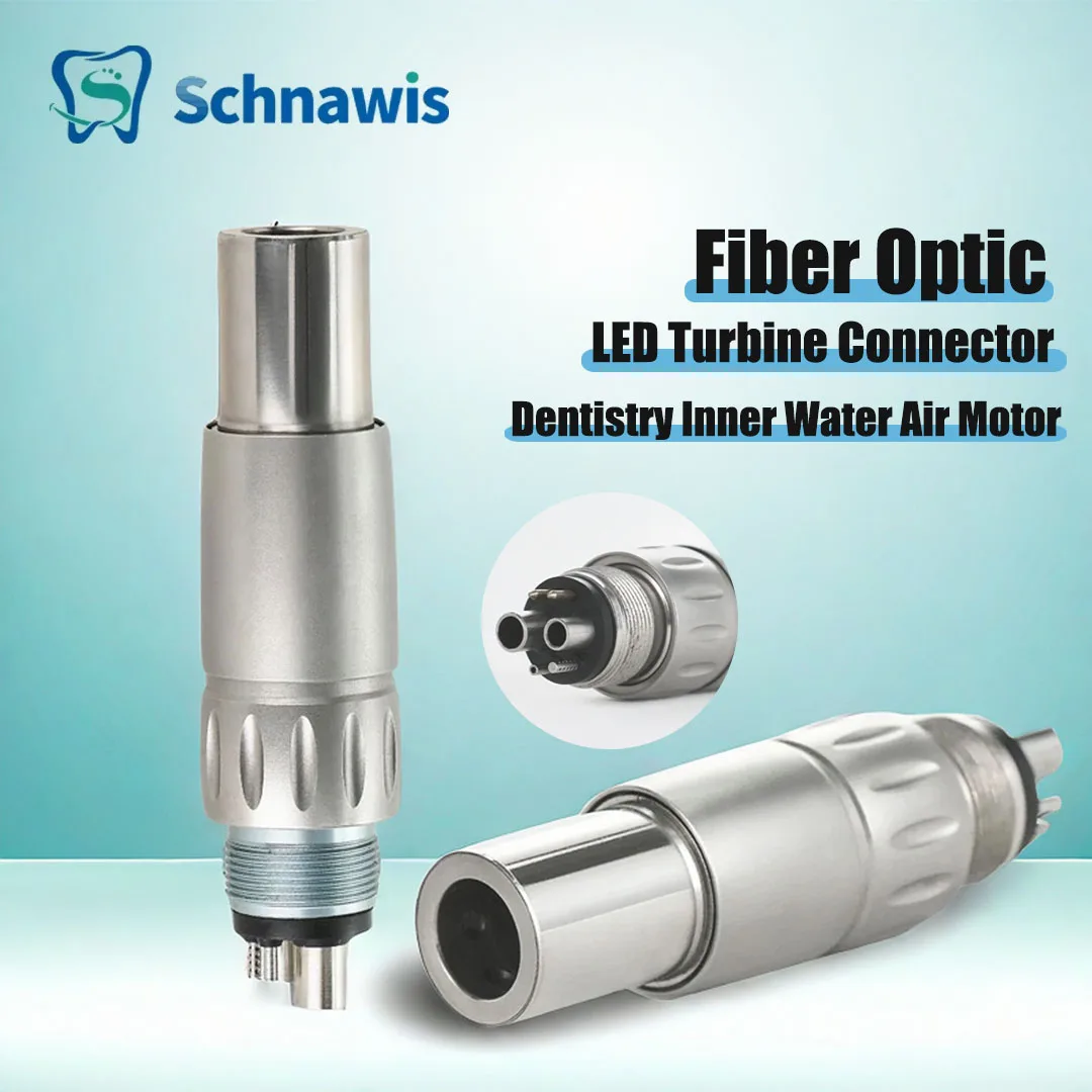 

Schnawis Dental Fiber Optic Quick Coupling LED Turbine Connector Dentistry Inner Water Air Motor Slow Speed Handpiece Parts