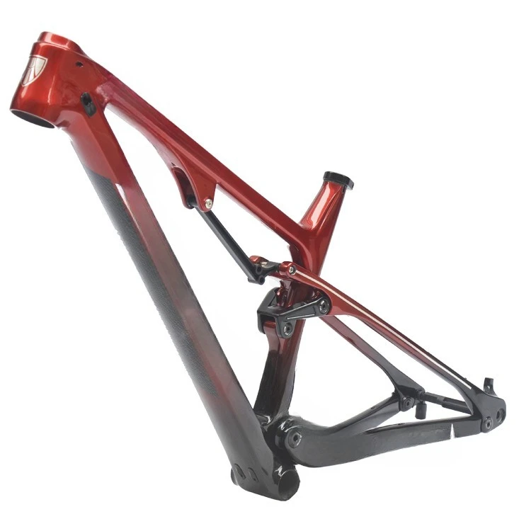 29 inch carbon fiber soft tail mountain bike bicycle frame double shock absorber vertical shock absorber