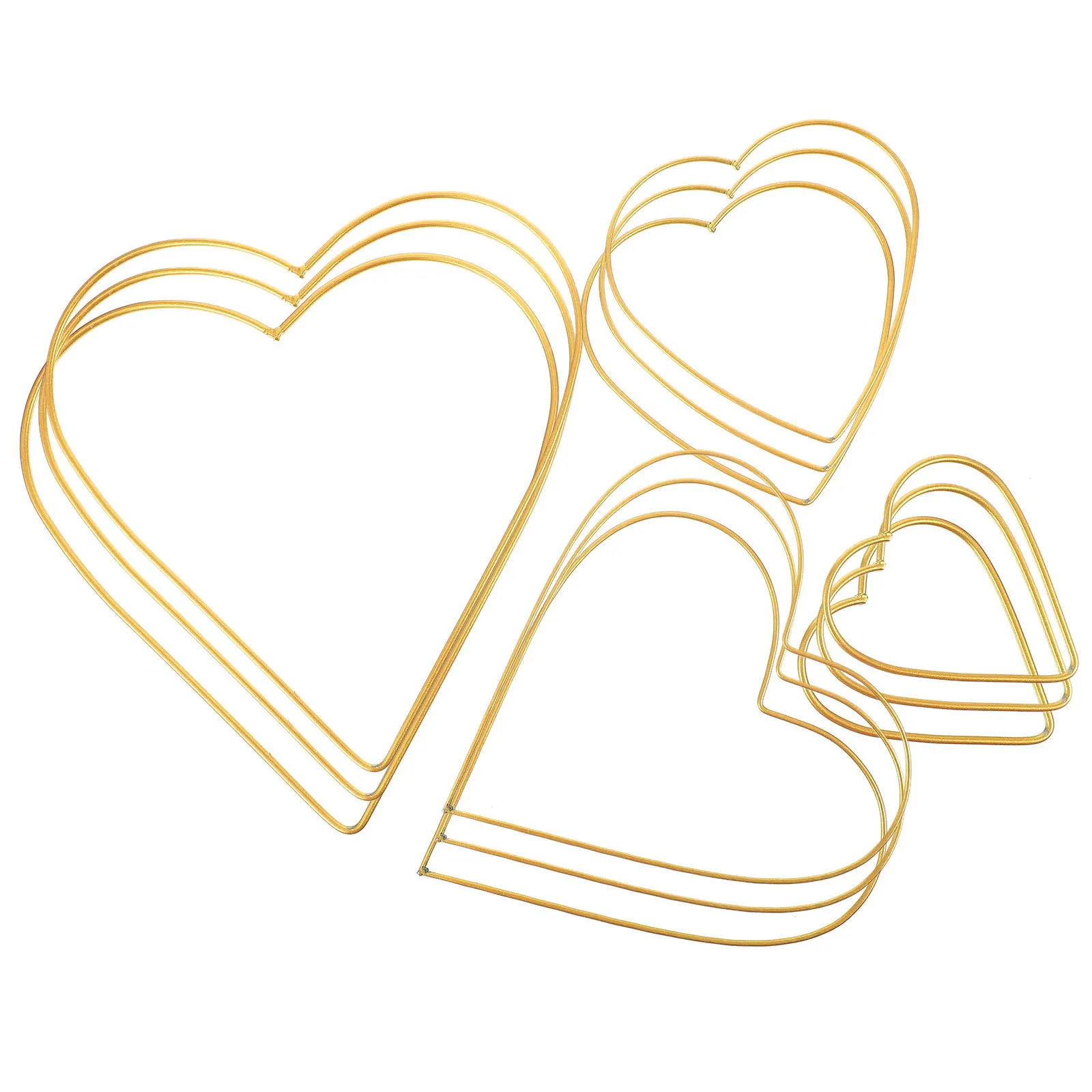 

12Pcs Metal Decorative Heart-Shaped Rings Compact DIY Iron Loops for Dreamcatcher Making Unique Creative Ornament Accessories