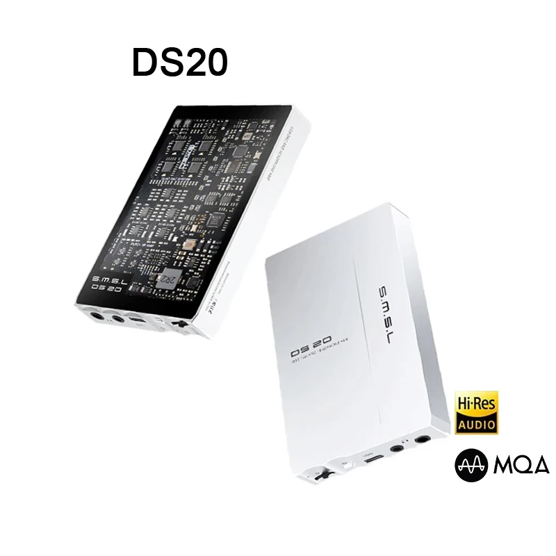 

SMSL DS20 Portable Decoder Headphone Amplifier Hi-Res Audio USB DAC/AMP Decoder MQA CS43131 Chip PCM768 DSD256 3.5+4.4mm Output