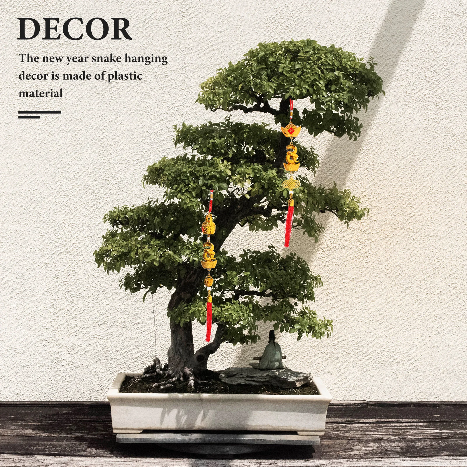 

6Pcs Chinese New Year Pendant Decorations Plastic Hanging Ornaments for Indoor Outdoor Use Exquisite Gift