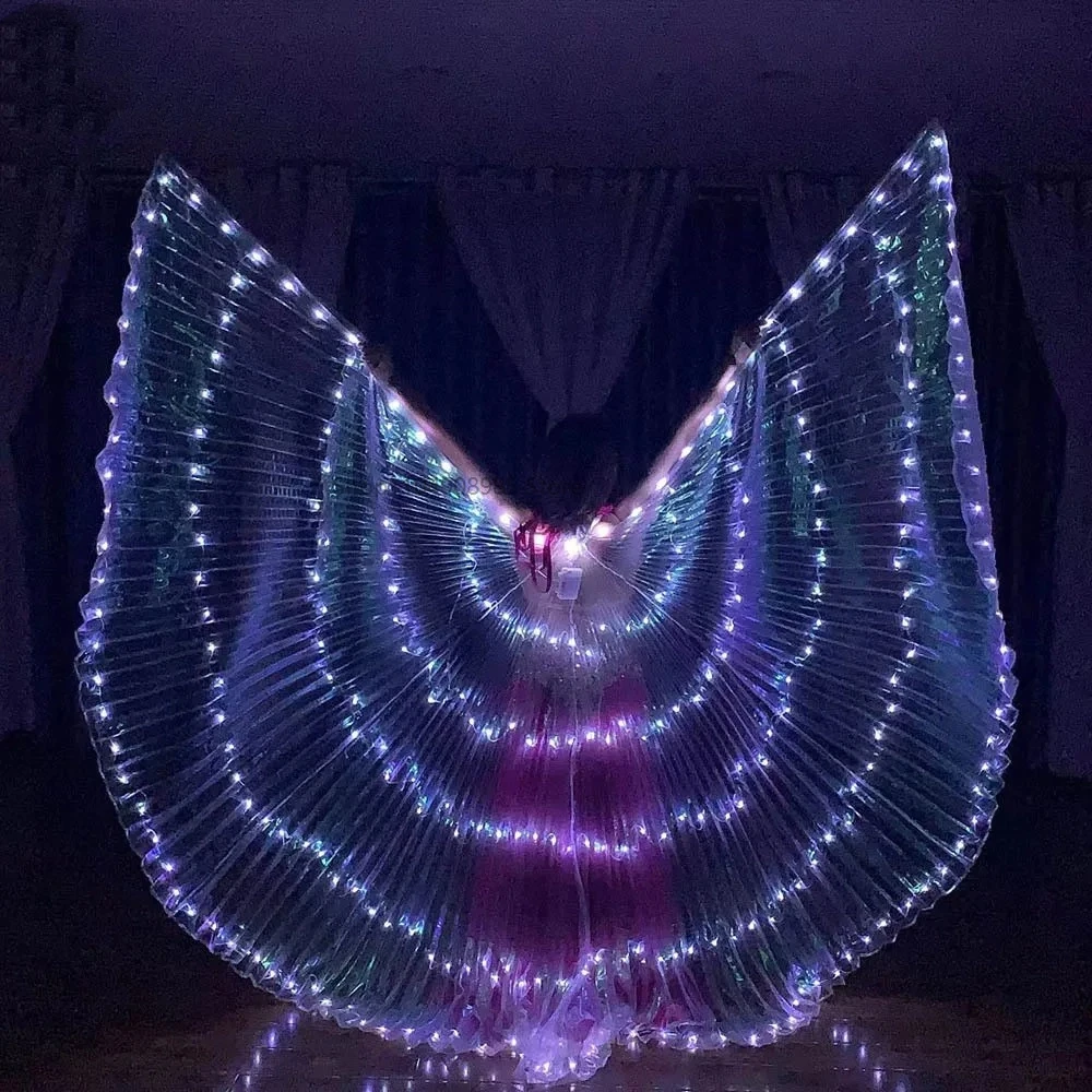 

350 Pieces Leds Adult LED Wings Belly Dance Isis Wings Halloween Wing Prop LED Cape Lamp Wing Belly Dance Costumes