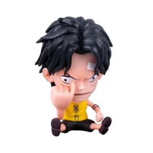 One-Piece-Affen d Luffy Figur Anime, Roronoa Zoro, Kawaii Toys, Q-Version-Figur, Nendoroid-Autodekoration, PVC-Modell vorhanden, 8-10 cm 6 Hauptverkaufs -Mini -Affenauto - №5