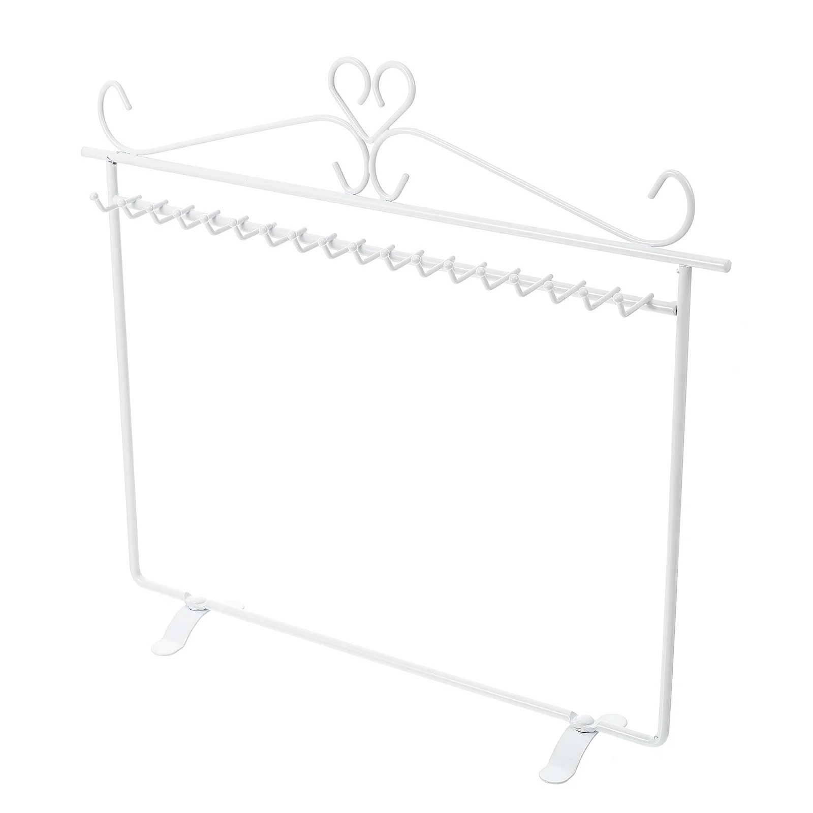 1Pcs Necklace Display Rack Multi-Slot Iron Craft Jewelry Holder Decorative Necklace Organizer Desktop Stand Desktop Jewelry Rack