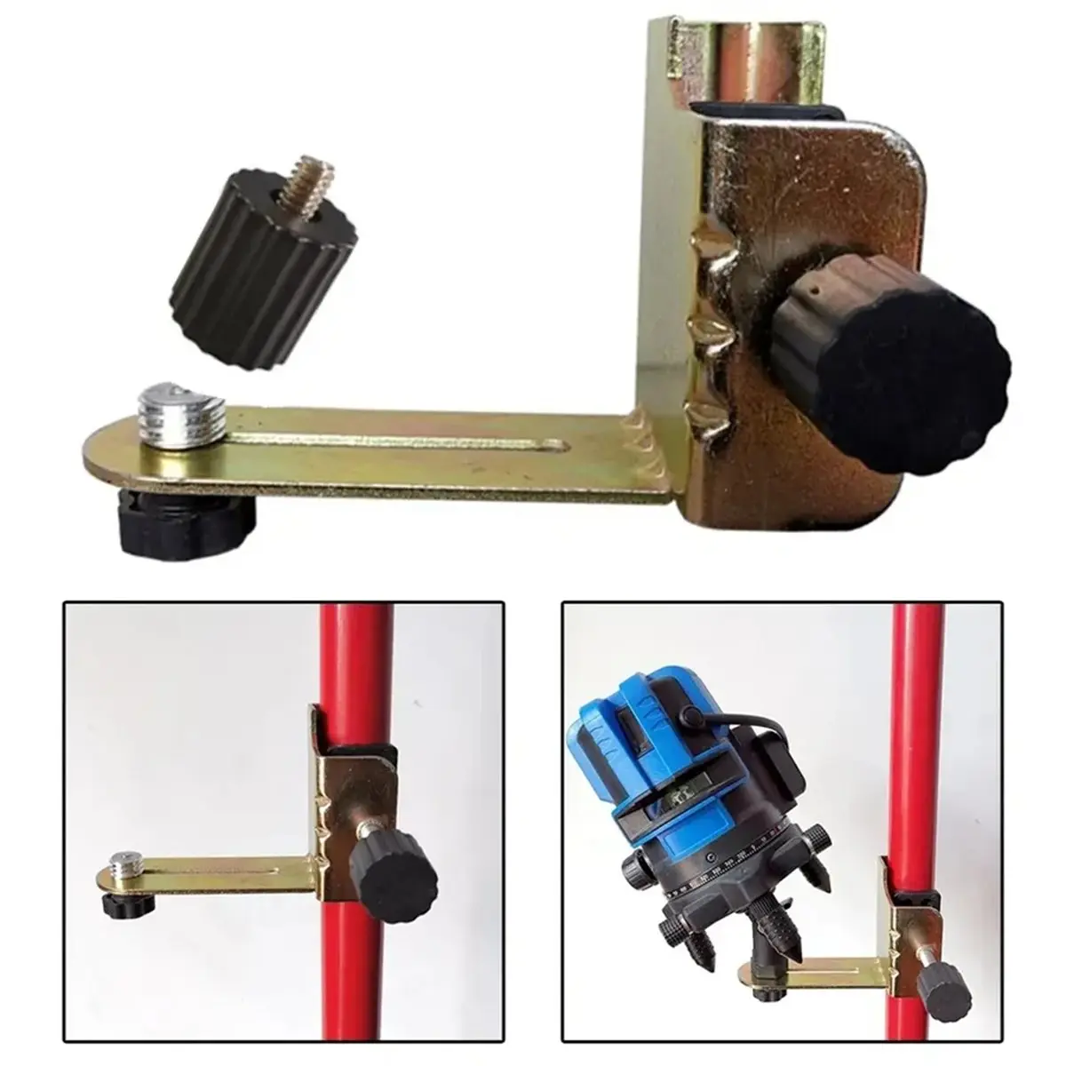 Utility Design Telescopic Level Bracket with Adjustable Support and Pivoting Base