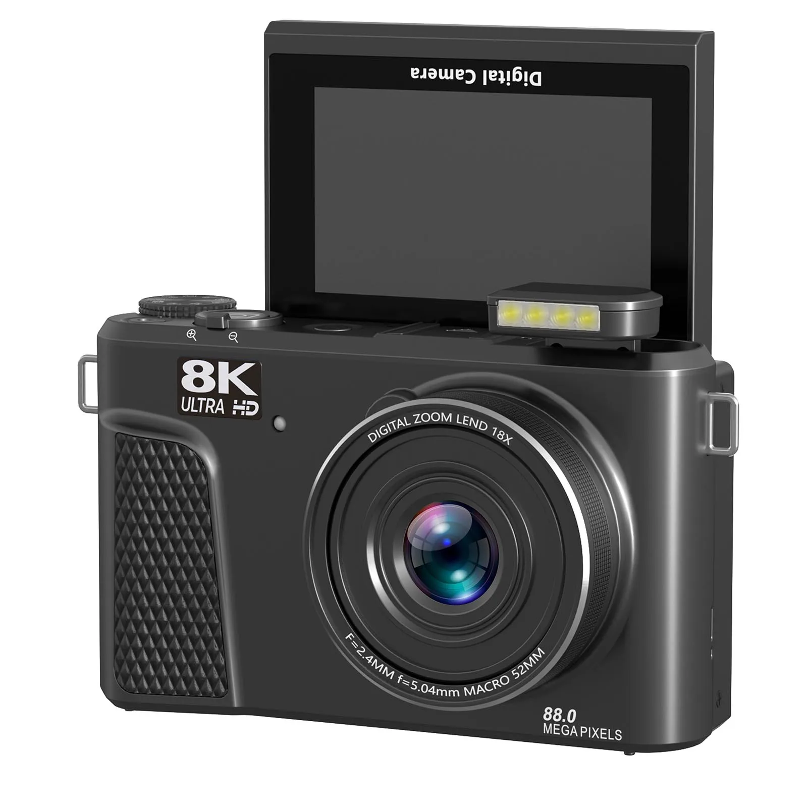 Digitale camera 8K 88MP 18x zoom Autofocus WiFi-reiscamera met 3 inch flip-scherm Meerdere filters Invullicht voor live - afbeelding 2