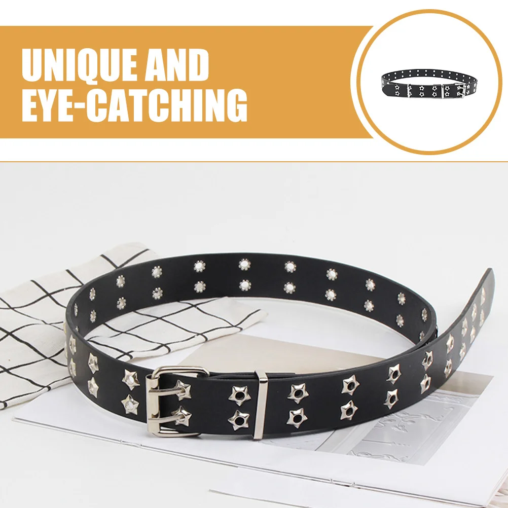 حزام فاسق مرصع بالنجوم للنساء، حزام خصر قابل للتعديل، فستان جينز، أحزمة إكسسوار أنيقة للنساء #4