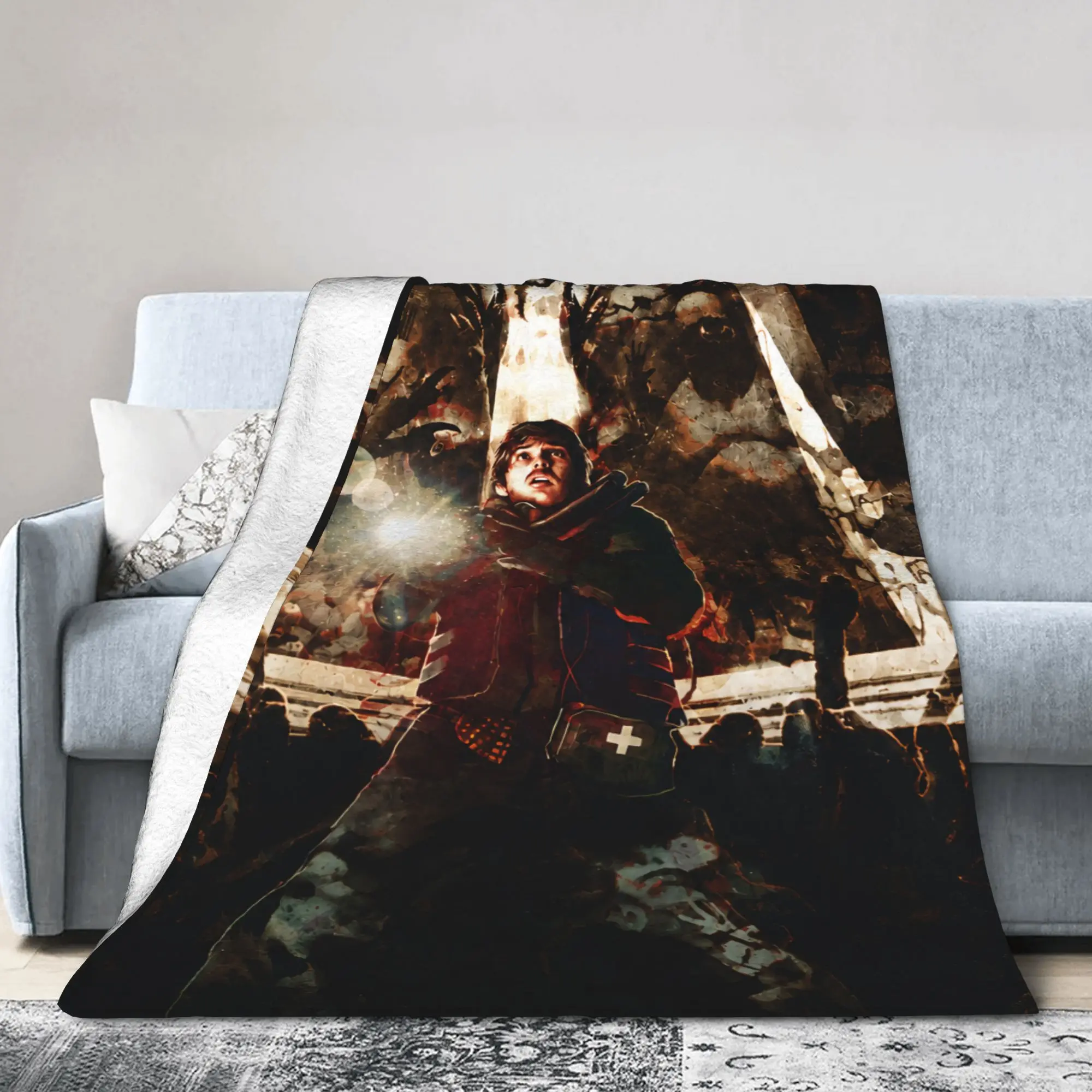 Bryan Austin Abrams Blanket R-Residents Horror Movie Fleece Vintage Soft Throw Blanket for Bedspread Spring Autumn