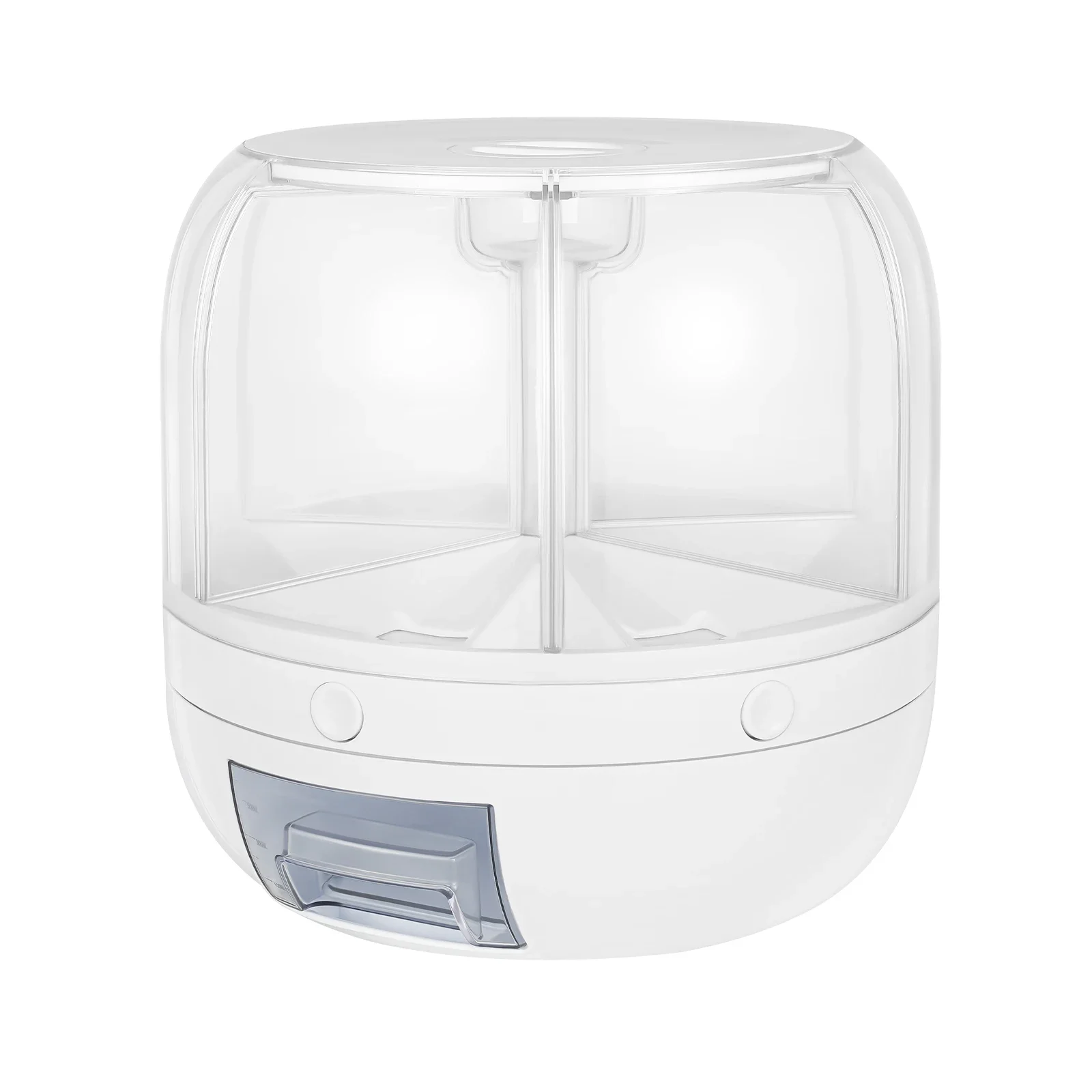 

Rice Dispenser Dry Grain Food Storage Container Tank 6-Grid Rotating for Kitchen