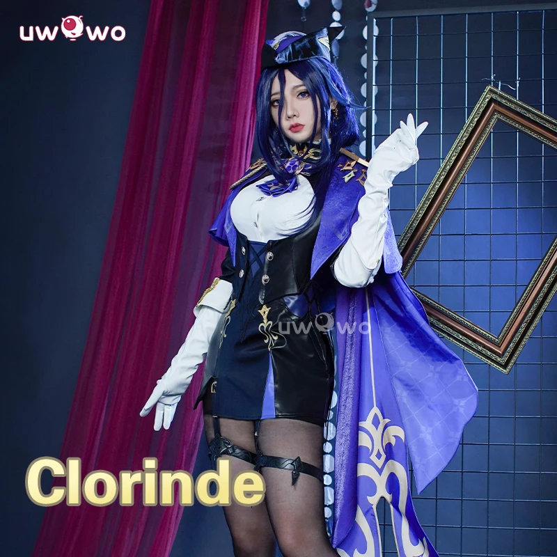 

PRE-SALE UWOWO Clorinde Cosplay Outfit Collab Series: Game Genshin Impact Fontaine Cosplay Clorinde Costume