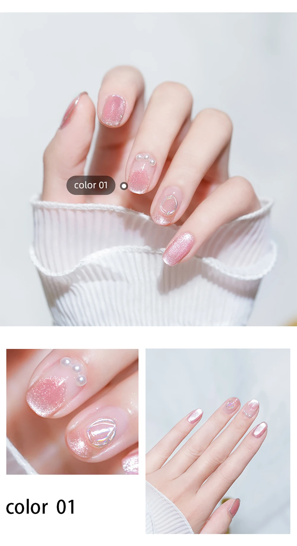 Vendeeni 9 Farben/Set Kristall-Katzenaugen-Gel-Nagellack Semi-Permanenter UV-LED-Gel-Lack Magnetischer Katzenaugen-Gel-Lack für Nagelkunst – Detail 4