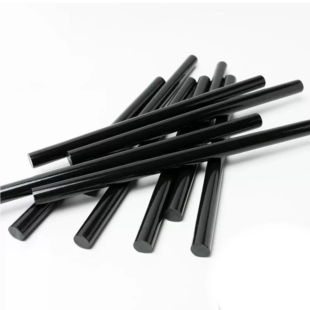 Barra de pegamento negro/transparente, queratina de 7x15mm para extensiones de cabello, material en barra de pegamento para extensiones de cabello, barra de pistola de pegamento, 10 unidades, venta al por mayor