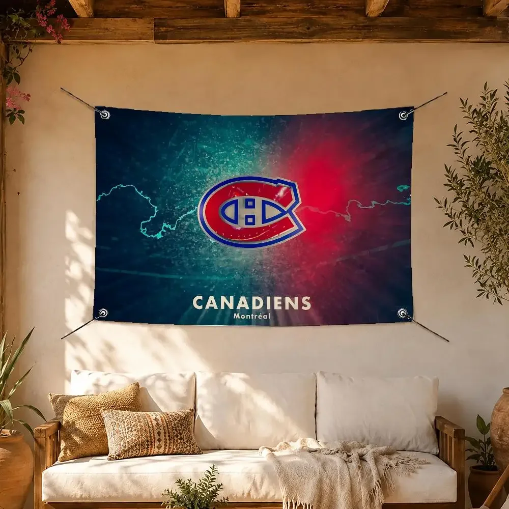 Pro Sports Team Montreal Canadiens Flags Room Home Decor Wall‑Hanging Art Banner,Outdoor for Bedroom Party Background Decoration