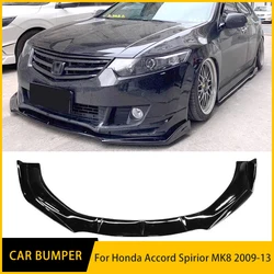 For Honda Accord Spirior MK8 Front Bumper Lip Split Spoiler Diffuser Deflector 09-13 High Quality Sports Modification Accessory