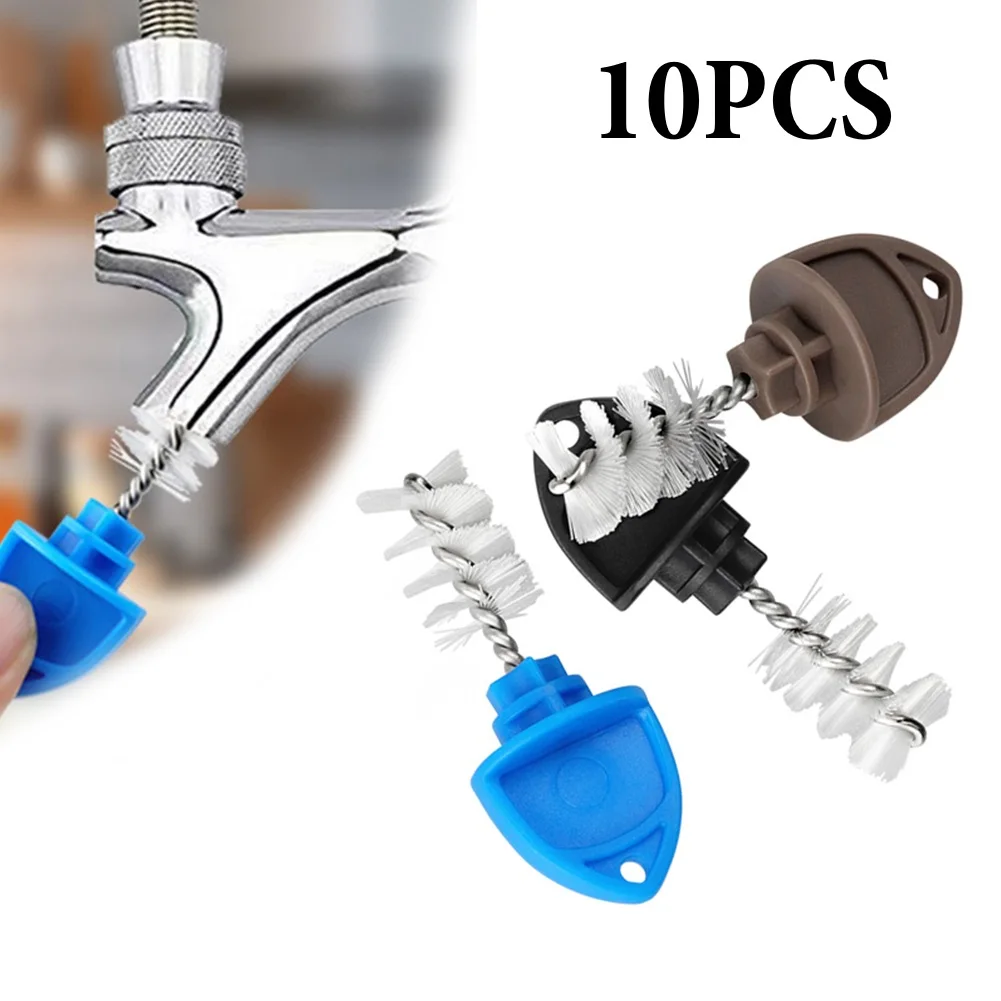 10pcs Faucet Interface Brush Beer Tap Brushes Beer Spout Cleaner Stoppers Keg Faucet Cap Cleaning Brush Hand Tools Wire Brushes