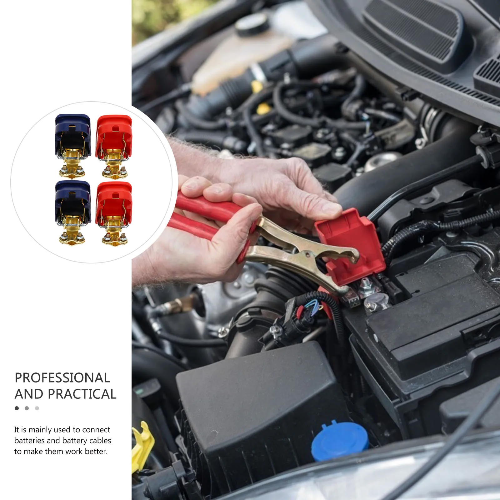 

2 set Electric Clamp Auto Connector Quick Release Design For Car Truck Vehicle Terminal Clip Fast Installation