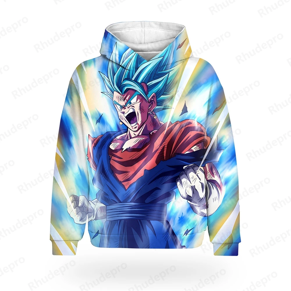 Autumn 2024 Hot Men Dragon Ball Goku All Over 3D Print Cosplay Children Street Hoodie Unisex Large Size Top Long Sleeve