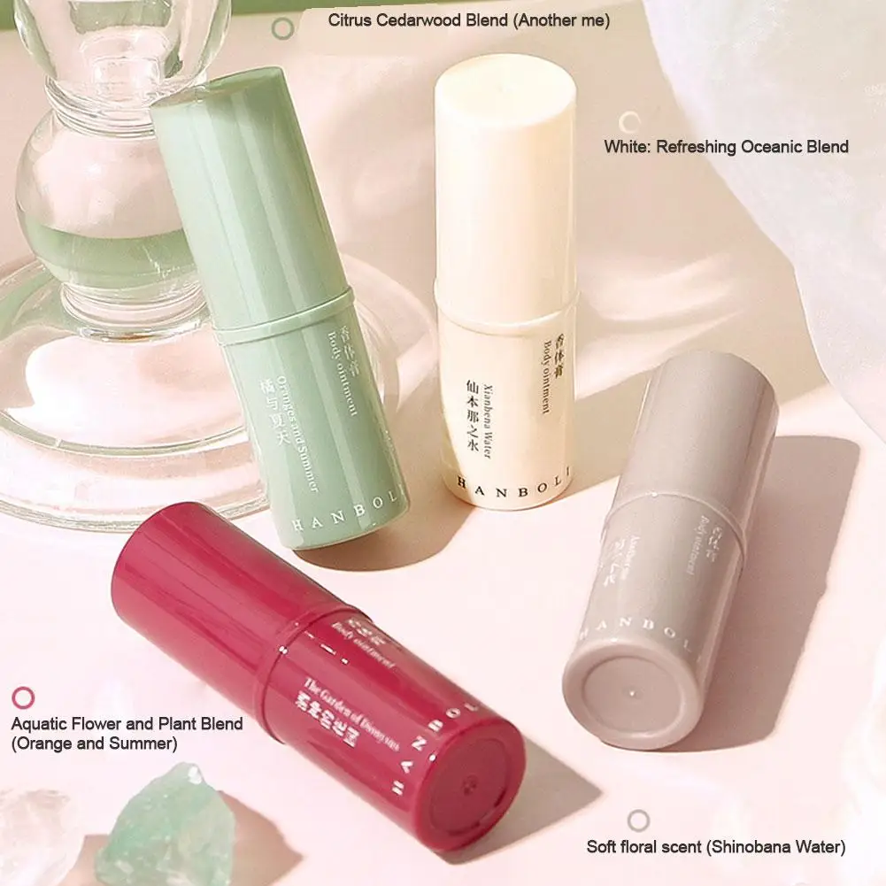 عطر الصلبة المحمول بلسم الجيب مثالي للسفر يستخدم عطر بلسم صلب منعش للمواعدة والحياة اليومية U8K1 #5