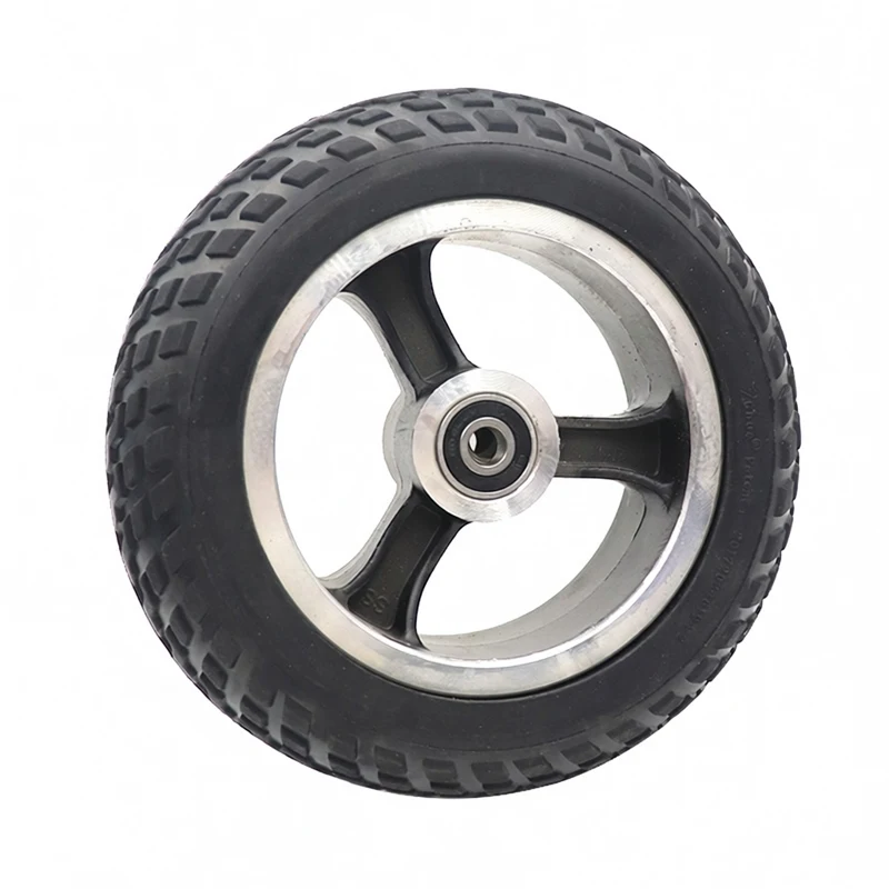 6X2 Solid Tires with Hub Set 6 Inch Tires for Scooter Tires Electric Scooter Wheelchair Truck Electric Scooter