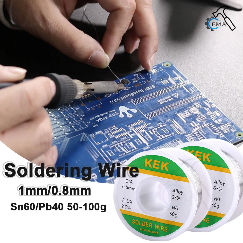 

Electronic Soldering Wire Solder Wires Rosin Core Tin Multipurpose Welding Flux Iron Wire Reel 0.8/1mm Diamater Home Accessories