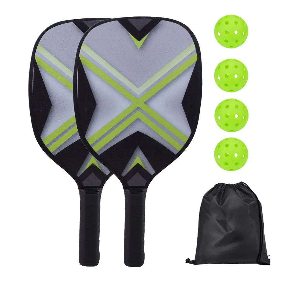 

Poplar Pick Racket Set Wooden Pick Racket Gift Outdoor Beach Racket Pickleball Paddles