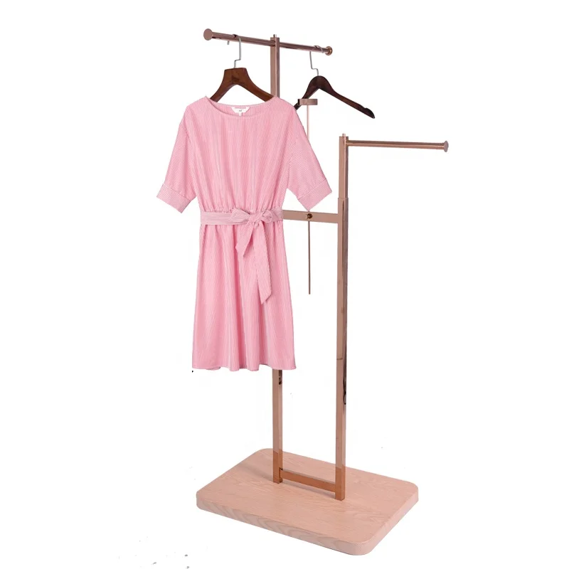 customized.Heavy Duty 4 Way Rack Adjustable Arms Square Tubing Clothing Rack Clothing Store Display