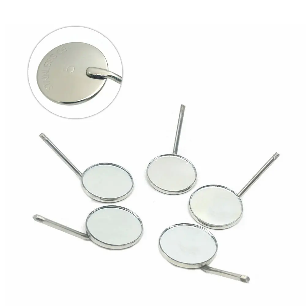 5pcs Dental Mirror Plain Mirror 22mm/24mm Surgical Instruments Replace Tools Dentist