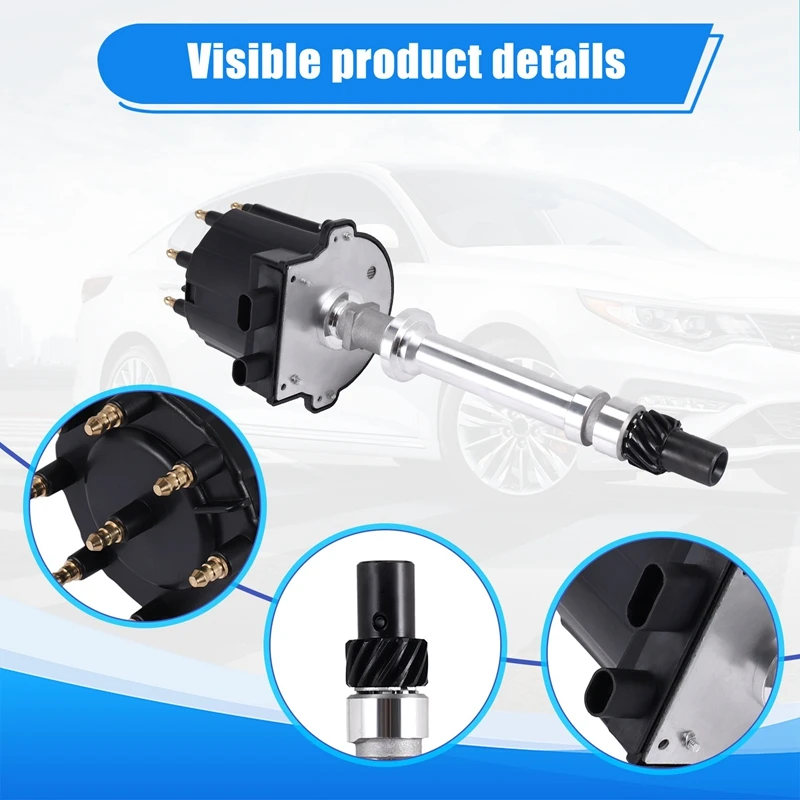 1 Pcs Black Ignition Distributor For Chevy GMC C/K Pickup Truck Van Camaro 5.0L 5.7L 7.4L 1103952 1103698 1103838