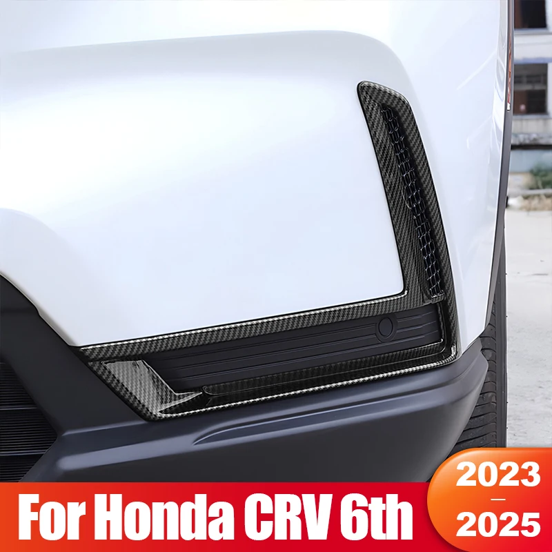 

For Honda CR-V CRV 6th Gen 2023 2024 2025 Hybrid Car Front Fog Lamp Trim Cover Light Eyebrow Sticker Accessories