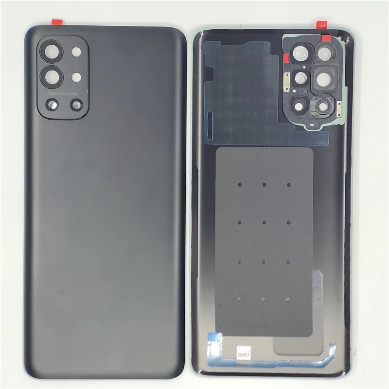 Penutup baterai belakang untuk Oneplus 9R 1 + 9R perbaikan Panel casing pintu rumah baterai kaca belakang dengan lensa kamera