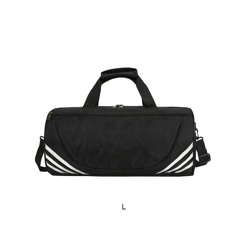 Men Women Gym Bags Large Capacity Polyester Backpack Organizer Fitness Rucksack Zipper Bag with Handle  Gold Large