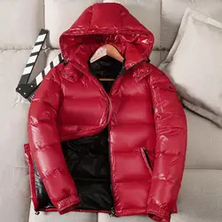 Versatile Down Jacket Men's Waterproof Quilted Cotton Coat with Detachable Hood Pockets Warm Winter Outerwear for Weather Down