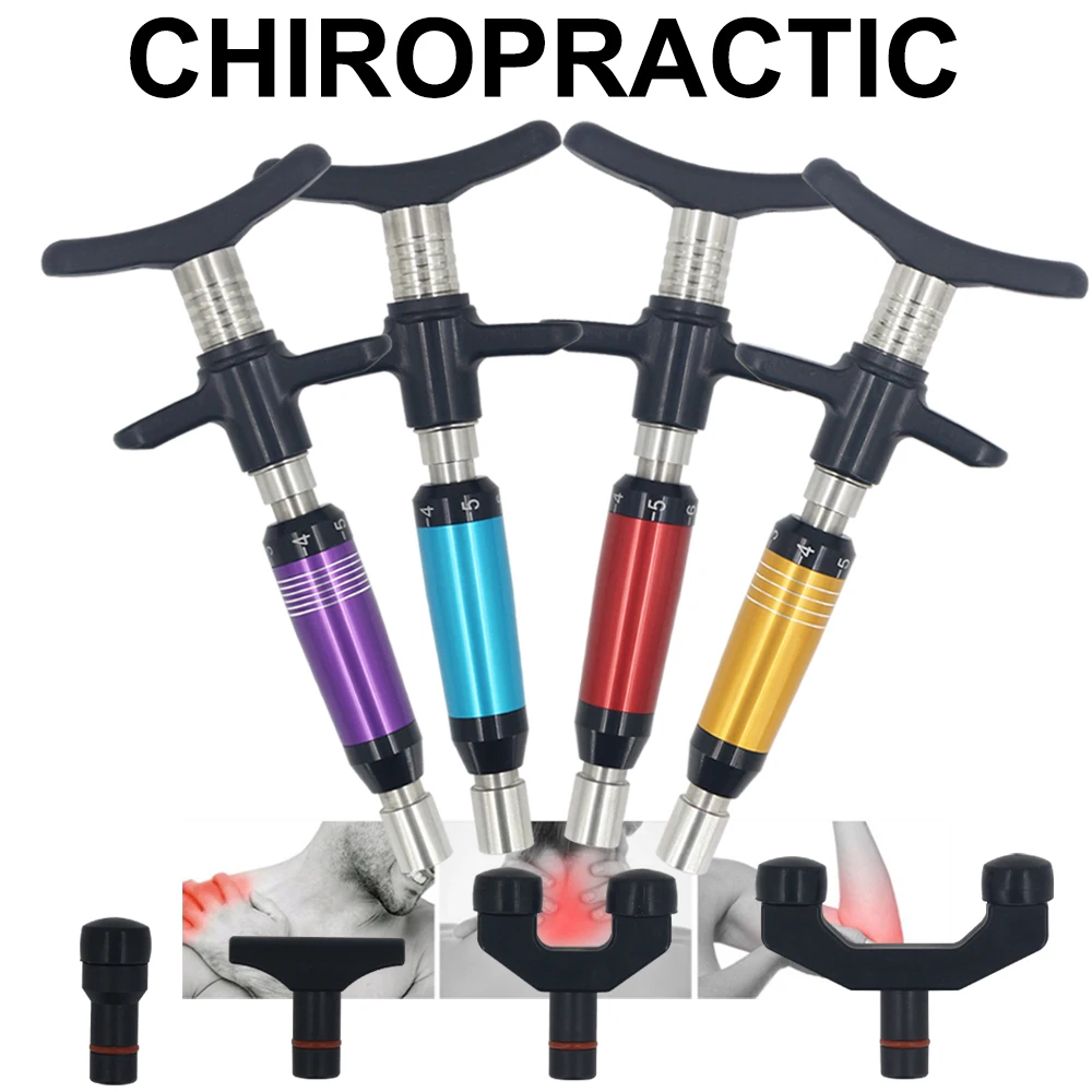 

Chiropractic Corrector Adjusting Therapy Spine Correction Massager 6 Levels Manual Health Care Massager Manual Gun Set