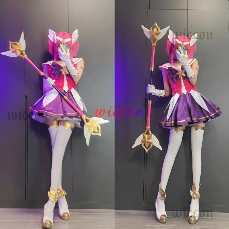 Lol Lux Star Guardian Cosplay Costume Cos Game Anime Party Uniform Hallowen Play Role  Uniforms Dress hoes Prop Costumes LOL Cos