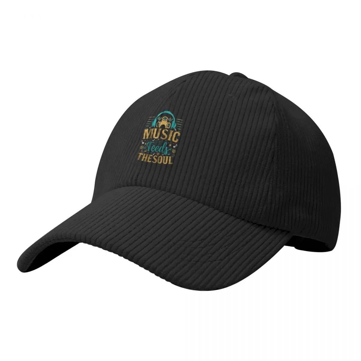 

music feeds my soul Baseball Cap Hat Luxury Brand Hat Baseball Cap Hip Hop Women's Hats 2025 Men's