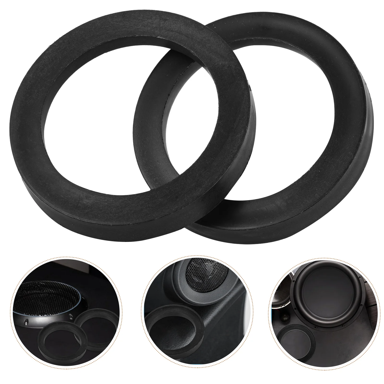 2 Pairs Car Audio Modification Speaker Cable Speakers Radiator Earphones Spacer Cushion 35 Inch