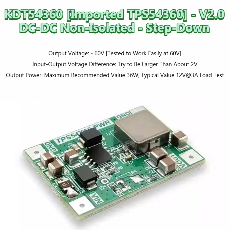 TPS54360 Step-down Module 91% High Efficiency 3A High Current Output Voltage Adjustable Voltage Regulator Operation KDT54360