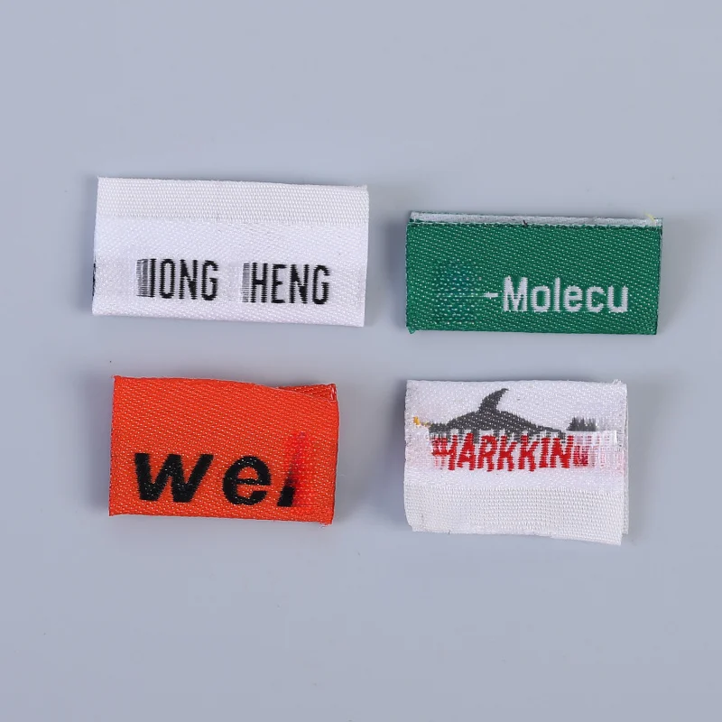 

Customized Clothing Collar Labels Spot Fabric Wove Labels For Clothing Bag Towel Garment Washing Woven Trademark Label