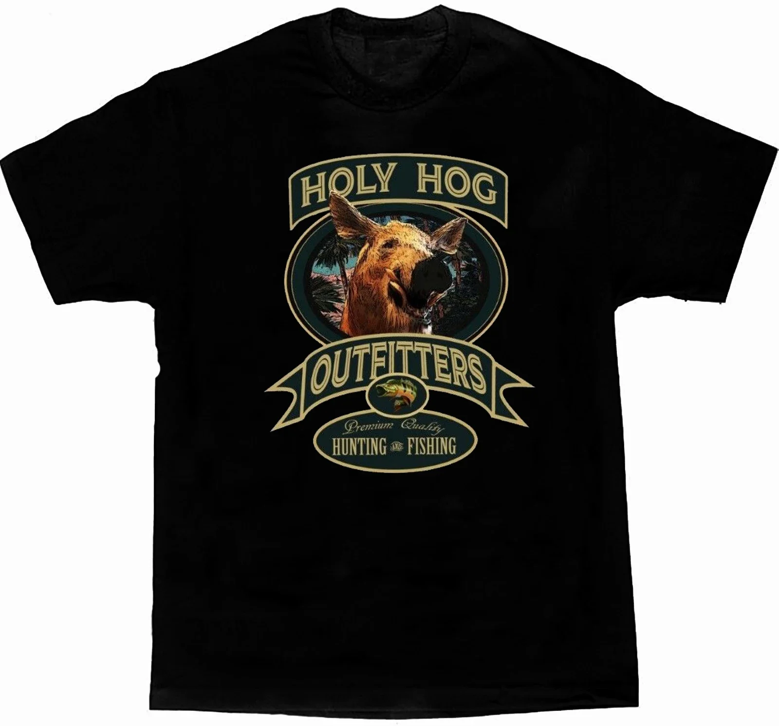 New Fishion Holy Hog Hunting Boar Hunter Gift T-Shirt 100% Cotton O-Neck Summer Short Sleeve Casual Mens T-shirt Size S-3XL