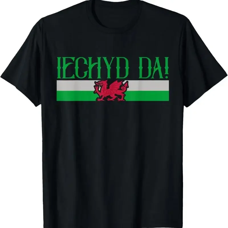 Iechyd Da Wales Gaelic Welsh Flag T Shirt