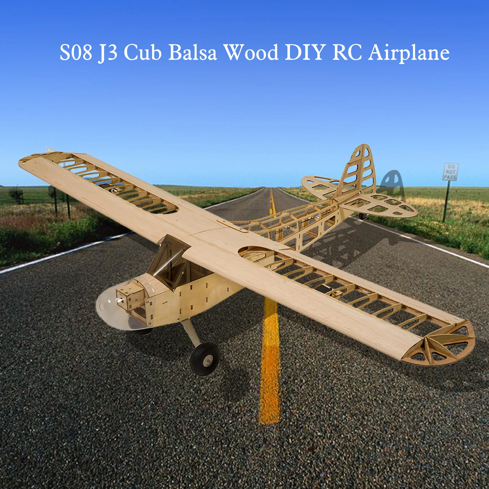 S0801 Balsa Wood RC Airplane  DIY Flying Model Aircraft Dancing Wings Hobby 1.2M Piper Cub J-3 Remote Control Aircraft KIT