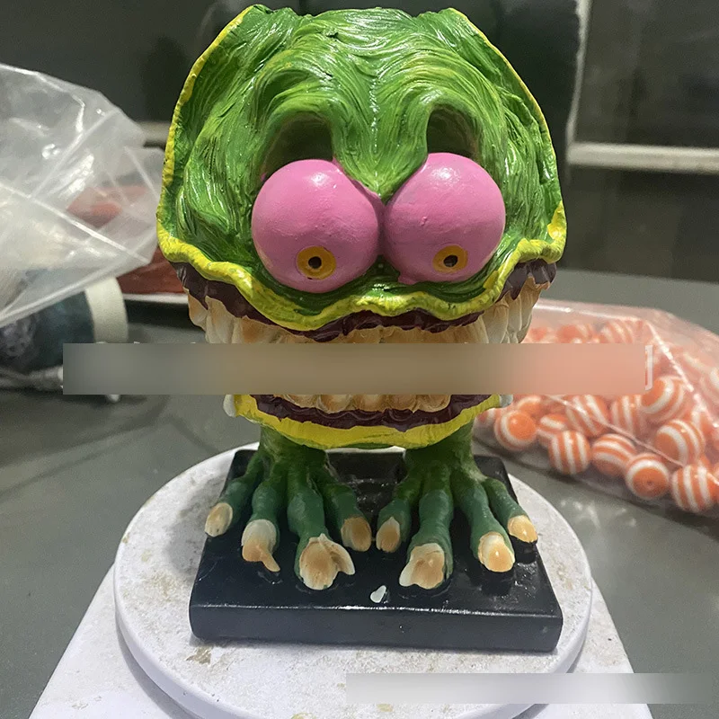 Halloween Rat Crazy Mouse Rat Fink Car Repairer Figurines Hake Head Doll Desktop Decoration Design Crafts Gifts Sculpture Model
