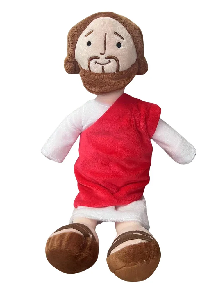 Juguete de peluche de Jesús para niños, muñeco suave de la Virgen María, decoración de sofá de peluche, rojo, amigo, creyente de Jesús, regalos educativos para niños, nuevo