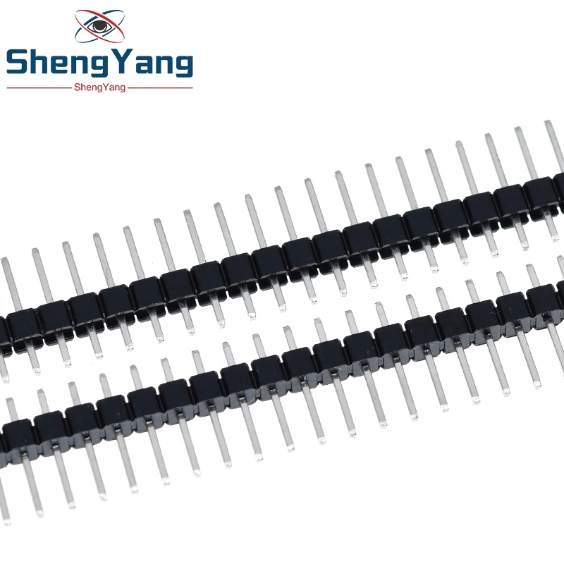 TZT 10pcs 40 Pin 1x40 Single Row Male 2.54 Breakable Pin Header Connector Strip for Arduino Black image 6