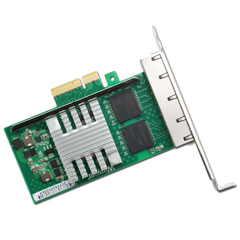 4 Ports PCI Express Gigabit Network Card 1000Mbps PCIE X4 Ethernet Adapter Network Controller NIC WYI350T4V2 I350-T4 for Desktop