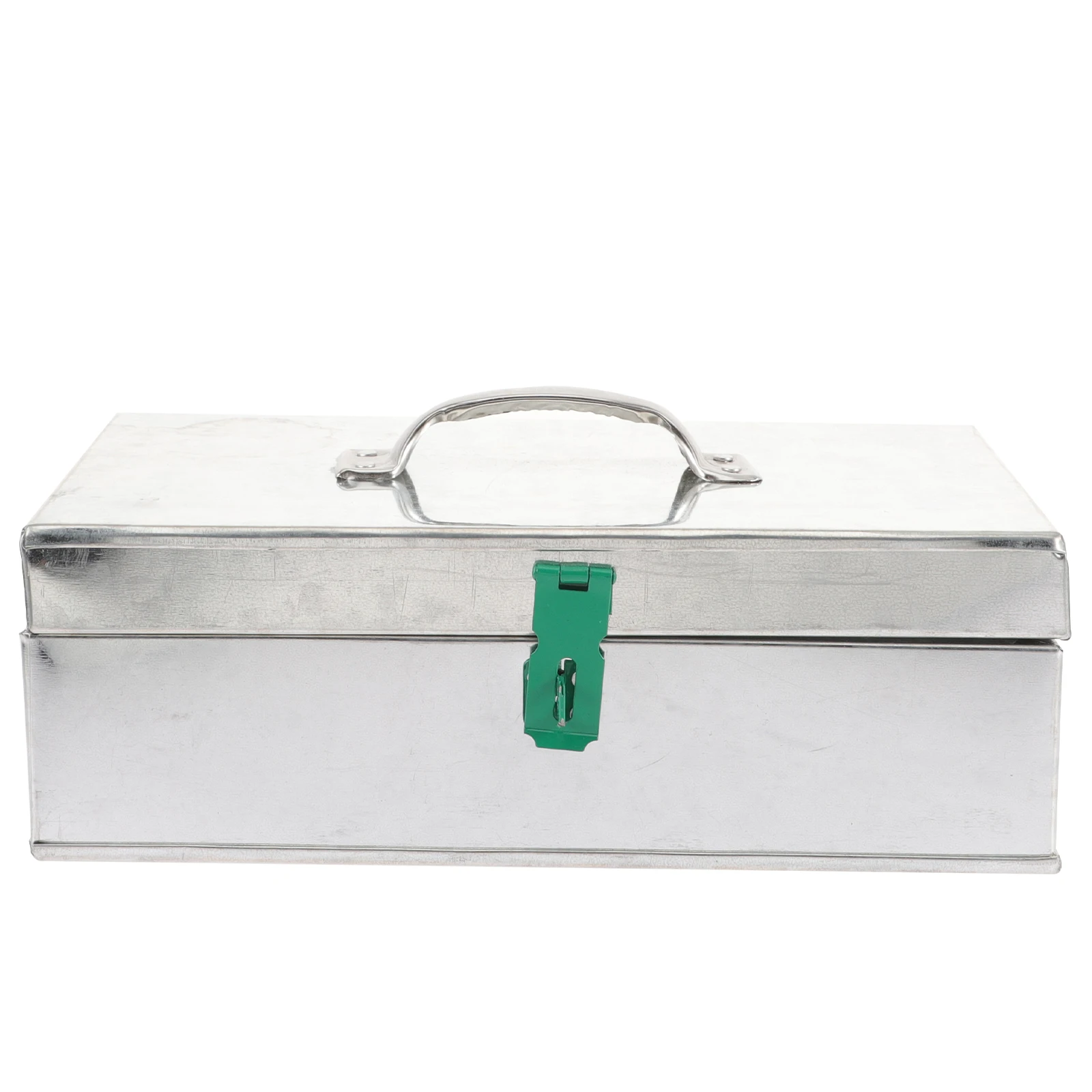 

Iron Sheet Tool Box 28x16x9cm Portable Storage Container Tin Box Household Cash Case Durable Lockable Ergonomic H Repair Kit