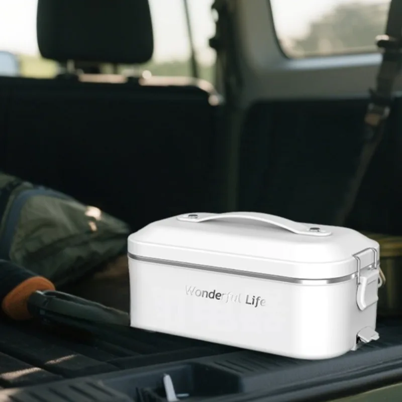 

Стальной портативный нагревательный контейнер для еды для офиса, дома, улицы, студенческого использования, теплый новый электрический ланч-бокс из нержавеющей стали