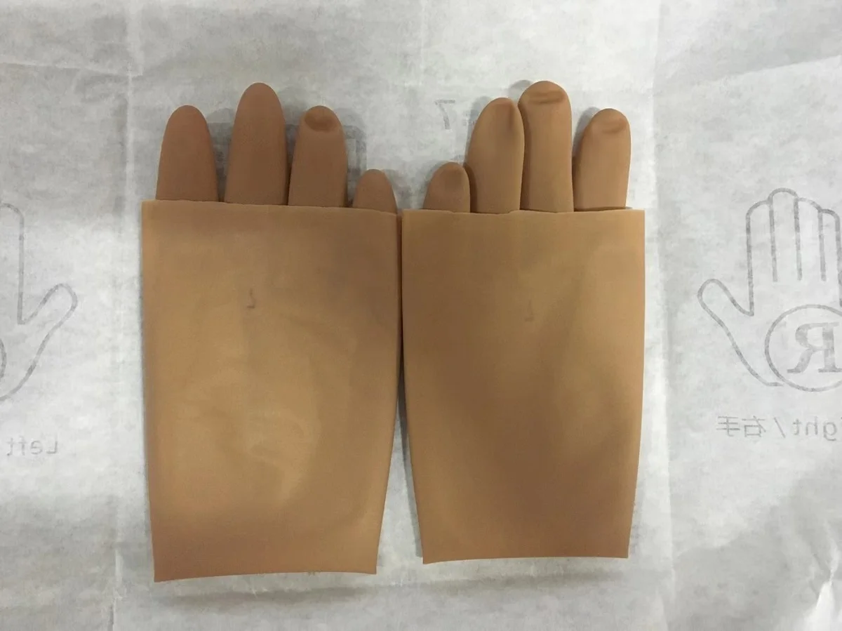 Medispo Brown (1pair) Powder Free Gloves Thickened and Extended Orthopedic Straight Edge Texture  29cm