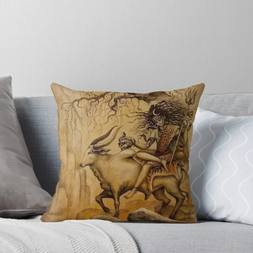 

Abstract Shiva & Nandi Throw Pillow Decorative Sofa Cushion anime girl Pillow Decor pillow