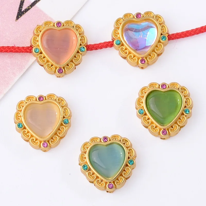 

100Pc set of love bracelet, spacer loose alloy, ancient sub- perforated bead spacer bracelet DIY material